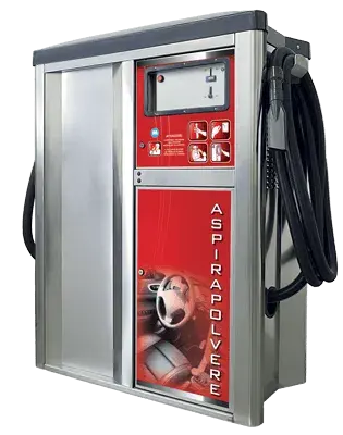 Dvojitý samoobslužný vysávač so štandardným filtrom bez vyklepaní, 2x2,2 kW, 400 V, elektronický mincovník.